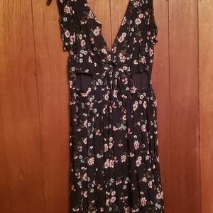 Black flowery dress